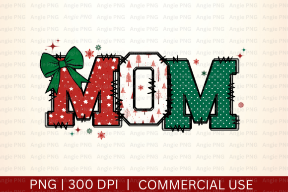 Christmas Mom Doodle PNG: A Warm Graphic for Crafts and Seasonal Branding