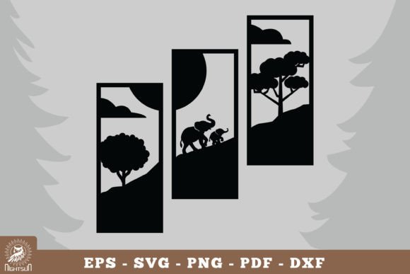Mom and Baby Elephant Home Decor SVG Graphics Review