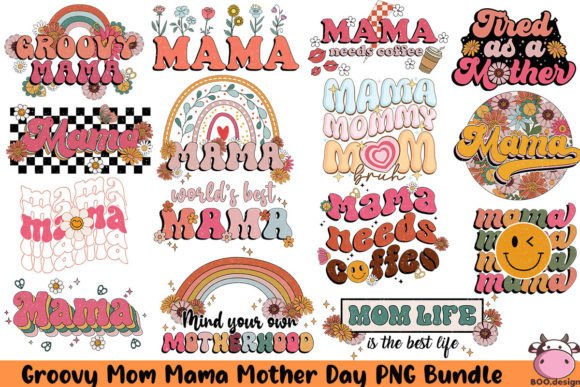 Mom Mama Mother Day PNG Bundle: A Graphic Design Asset for Crafters and Handmade Businesses