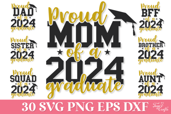 Proud Family of 2024 Graduate SVG: A Versatile Design Asset for Crafts and Graphics