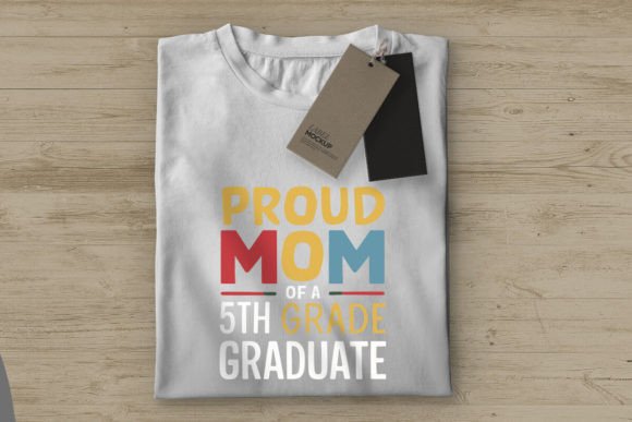 Proud Mom of a 5th Grade Graduate Shirt: A Graphic Design Asset for Crafts and Merch